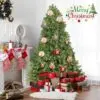12er Set Weihnachtsanhänger Rentier – bunte Christbaumanhänger Deko aus Plüsch & Holz