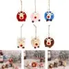 12er Set Weihnachtsanhänger Rentier – bunte Christbaumanhänger Deko aus Plüsch & Holz