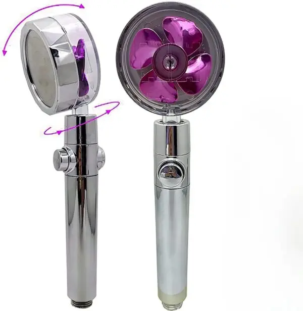 Duschkopf mit Turbo-Ventilator, Stopp-Taste &