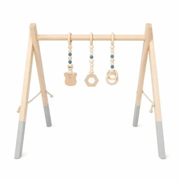 1bd36c46cd983968e40b7ddce0773820.jpg Holz-Spielbogen für Babys – 62 × 57 cm – mit 3 liebevoll gestalteten Anhängern