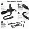 240W USB-C Schnellladekabel mit integriertem Handyhalter – 1,5 m