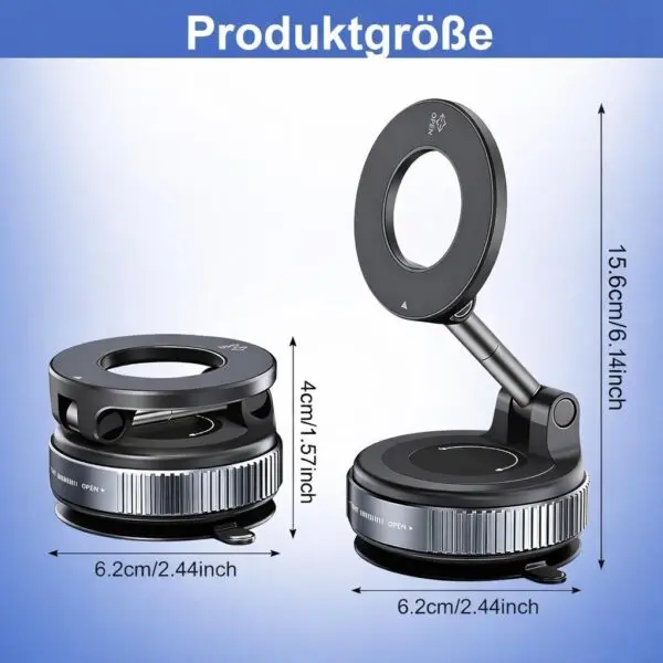 Magnetische Handyhalterung – Starker Saugnapf & 360° Drehung – Universal Smartphone Halter für Auto, Tisch & Zuhause