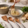 4-teiliges Holz-Küchenutensilien-Set – Kochlöffel, Pfannenwender & Servierlöffel