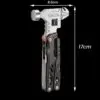 Multitool mit Hammer, Zange & Schraubendreher-Bits – Kompaktes 17-cm-Multifunktionswerkzeug mit Tasche, schwarz