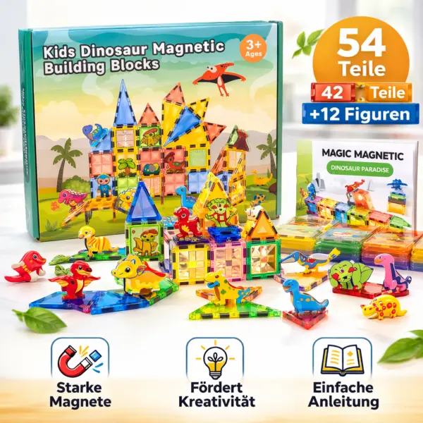 Magnetsteine 54 Teile 42 Magneten + Figuren