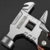 Multitool mit Hammer, Zange & Schraubendreher-Bits – Kompaktes 17-cm-Multifunktionswerkzeug mit Tasche, schwarz
