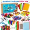 Bastelset Kreativset 1500+ Teile – großer Bastelspaß für kleine Künstler
