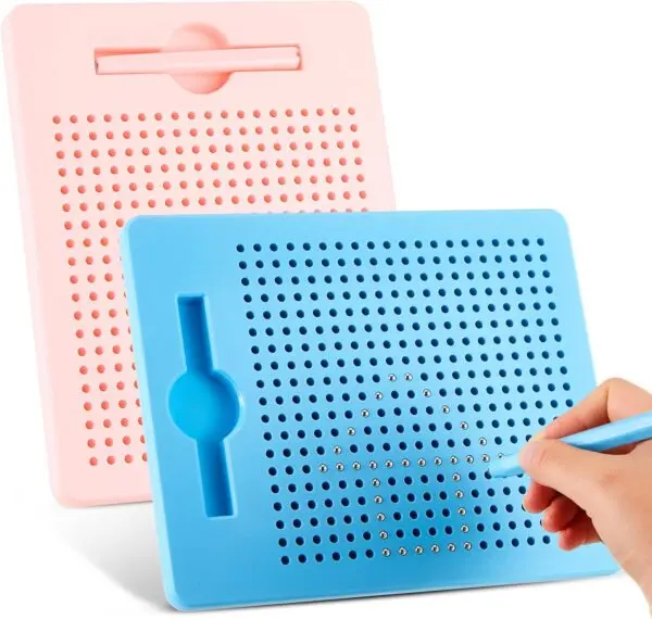 Magnetische Zeichentafel für Kinder mit Stahlkugeln & Magnetstift – Lernspielzeug zum Schreiben, Malen und Üben