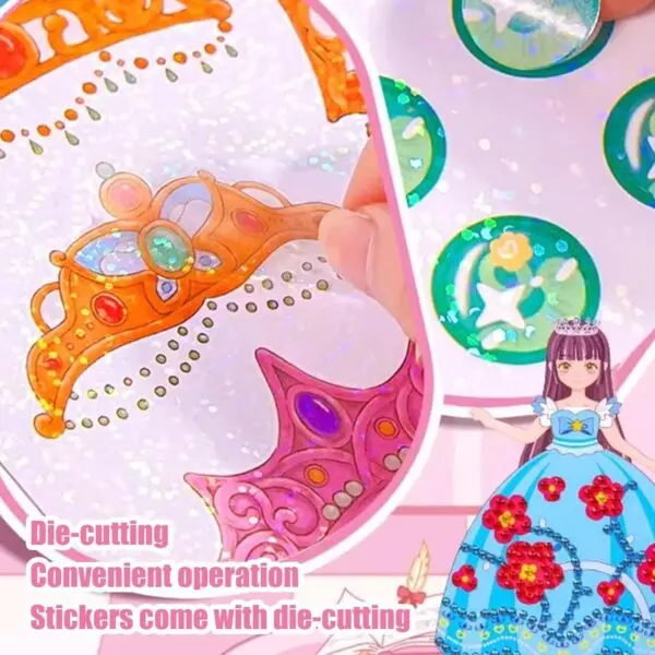 Prinzessinnen Make-Up Spielset für Kinder – Kreatives Schmink- & Bastelset mit Glitzer, Stickern & Diamanten (ab 3 Jahren)