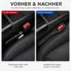 Autolückenfüller 2er-Set – Sitzspaltfüller mit Öffnung für Gurtschloss – für Fahrer- und Beifahrerseite, Schwarz