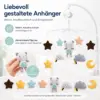 Baby Mobile mit Spieluhr fürs Kinderbett – Teddy, Sterne & Mond, beruhigende Melodie für Neugeborene