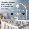Baby Mobile mit Spieluhr fürs Kinderbett – Teddy, Sterne & Mond, beruhigende Melodie für Neugeborene