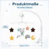Baby Mobile mit Spieluhr fürs Kinderbett – Teddy, Sterne & Mond, beruhigende Melodie für Neugeborene
