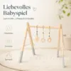 Holz-Spielbogen für Babys – 62 × 57 cm – mit 3 liebevoll gestalteten Anhängern