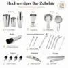 20-teiliges Cocktail Shaker Set – deine eigene Bar für zu Hause