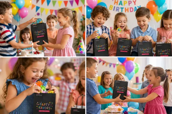 Kindergeburtstag Mitgebsel Set Kindergeburtstag Mitgebsel Set – bunte Party Favors Box mit Spielzeug, Armbändern, Mini-Figuren & kleinen Überraschungen für Kinder 57 Stück