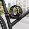 Fahrradschloss 110 cm mit 5-stelligem Zahlencode – flexibles Spiralschloss mit Halterung
