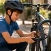 Fahrradschloss 110 cm mit 5-stelligem Zahlencode – flexibles Spiralschloss mit Halterung