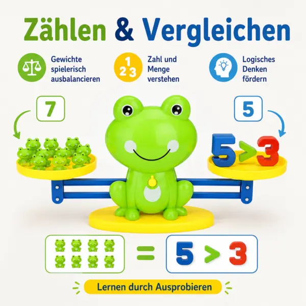 Frosch-Lernwaage – spielerisch Zahlen, Mengen & Rechnen entdecken