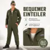 Kampfpilot Kostüm für Herren – Größe L – Fliegeranzug mit Mütze & Sonnenbrille