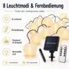 Solar Lichterkette 30 LED Lampions warmweiß