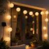 Solar Lichterkette 30 LED Lampions warmweiß
