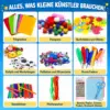 Bastelset Kreativset 1500+ Teile – großer Bastelspaß für kleine Künstler
