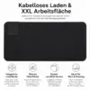 XXL RGB Gaming-Mauspad mit 15 W Qi Wireless Charging – ca. 80 cm Schreibtischunterlage mit LED-Beleuchtung und Ladestation
