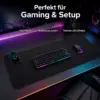XXL RGB Gaming-Mauspad mit 15 W Qi Wireless Charging – ca. 80 cm Schreibtischunterlage mit LED-Beleuchtung und Ladestation