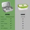 VITCOCO Lunchbox Edelstahl 1400 ml – auslaufsichere Bento Box mit Trennwand, Brotdose für Kinder & Erwachsene