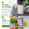 VITCOCO Lunchbox Edelstahl 1400 ml – auslaufsichere Bento Box mit Trennwand, Brotdose für Kinder & Erwachsene