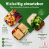 VITCOCO Lunchbox Edelstahl 1400 ml – auslaufsichere Bento Box mit Trennwand, Brotdose für Kinder & Erwachsene