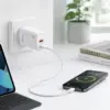 Derico 45W GaN - Schnellladegerät -  USB-C PD & USB-A QC 3.0 – 2-Port Netzteil mit PPS, EU-Stecker, weiß
