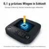 Digitale Kaffeewaage mit Timer – 0,1 g Präzision schwarz Digitale Kaffeewaage mit Timer – 0,1 g Präzision, USB-aufladbar, Tara-Funktion, LED-Display, 0,1–2000 g, schwarz
