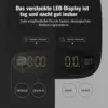 Digitale Kaffeewaage mit Timer bei tag und nacht Digitale Kaffeewaage mit Timer – 0,1 g Präzision, USB-aufladbar, Tara-Funktion, LED-Display, 0,1–2000 g, schwarz