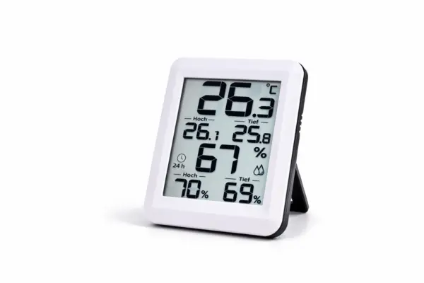 Digitales Thermometer & Hygrometer mit großem Display – Raumtemperatur & Luftfeuchtigkeit präzise messen