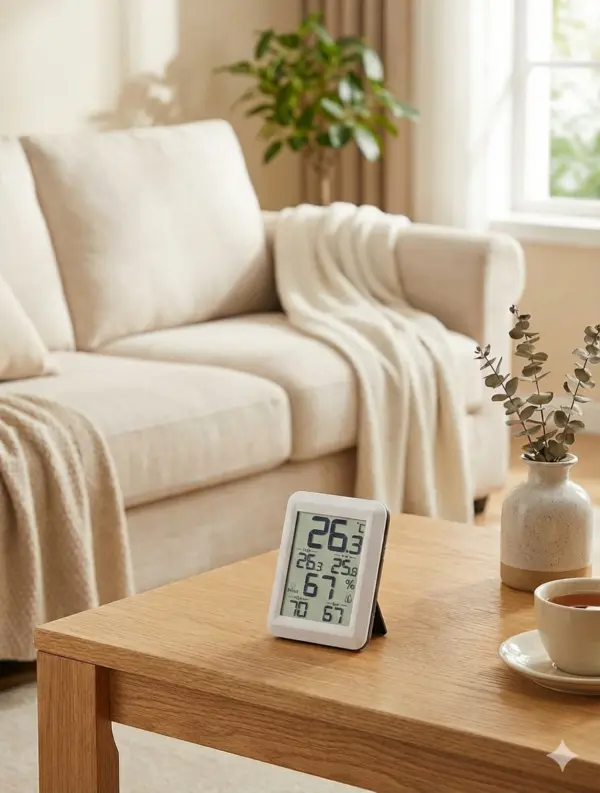 Digitales Thermometer & Hygrometer mit großem Display – Raumtemperatur & Luftfeuchtigkeit präzise messen
