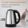 Edelstahl Wasserkocher 1,8 Liter – Schnell, sicher & elegant für Küche und Büro