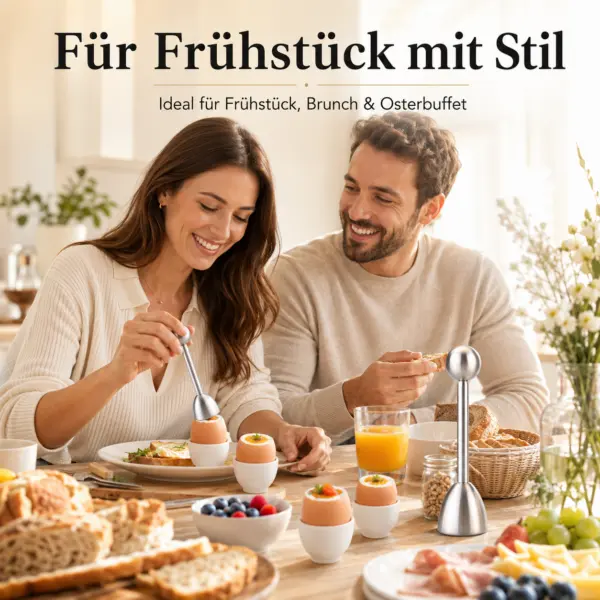 Eierköpfer Edelstahl – praktischer Eieröffner für perfekt servierte Frühstückseier