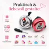 2er Fahrradklingel-Set „I Love My Bike“ mit Stickern & Schraubendreher – für Kinder, Jugendliche & Erwachsene