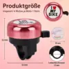 2er Fahrradklingel-Set „I Love My Bike“ mit Stickern & Schraubendreher – für Kinder, Jugendliche & Erwachsene