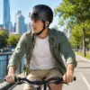 Schutzhelm Größe M – matter Fahrradhelm mit Belüftung, verstellbarem Drehverschluss und gepolstertem Kinnriemen – Fahrrad, E-Scooter und Skateboard