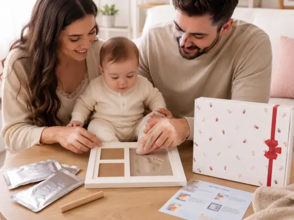 Baby Hand- & Fußabdruck Bilderrahmen Set – Erinnerungen für die Ewigkeit