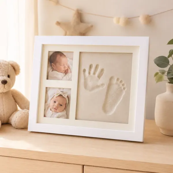 Baby Hand- & Fußabdruck Bilderrahmen Set – Erinnerungen für die Ewigkeit