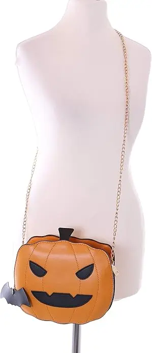Halloween Kürbis Tasche Kinder Halloween Kürbis Tasche – stylische Umhängetasche für Damen & Kinder
