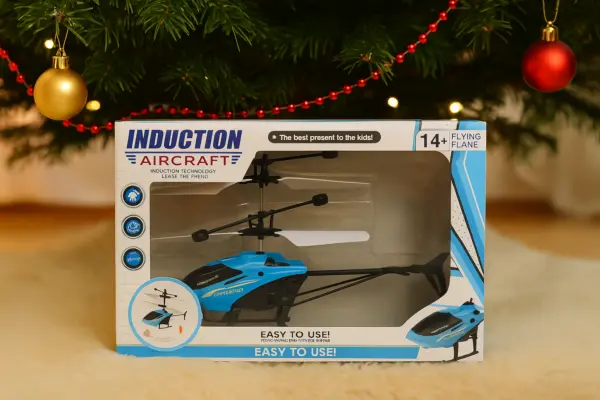Induktions Hubschrauber mit USB-Ladekabel – Flugspielzeug mit LED-Licht, Indoor & Outdoor Spielzeug für Kinder