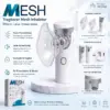Inhalator für Kinder 3 Aufsätze Tragbarer Mini Inhalator – leise Vernebelung ≤30 dB, ideal für Kinder bei Asthma, Husten, Erkältung, Mini Vernebler für Zuhause und unterwegs
