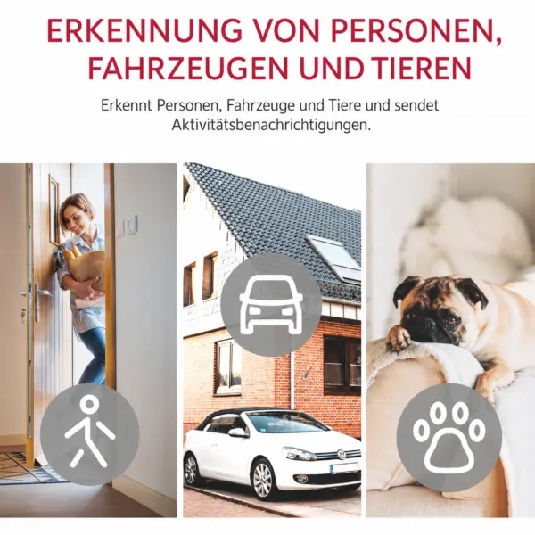 Innenkamera YI Home 2K Pro WLAN Kamera – 2 Innenkameras mit KI-Personenerkennung, Nachtsicht, 2-Wege-Audio, App & microSD-Speicher