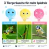 Interaktive Katzenbälle mit Tiergeräuschen – 3er Set rosa Interaktive Katzenbälle mit Tiergeräuschen – 3er Set