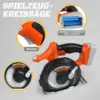 Großes Kinder-Werkzeugset ab 3 Jahren, großes Spielzeug-Werkzeugset mit elektrischer Kettensäge, Bohrmaschine & Kreissäge